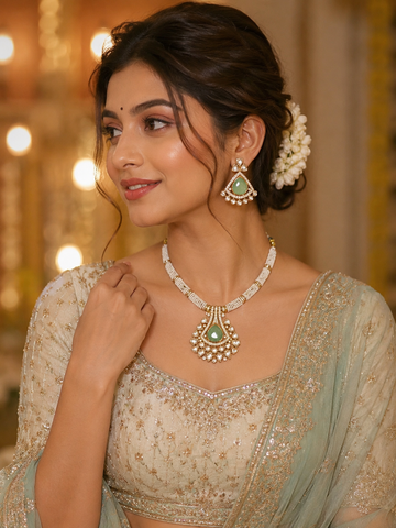 Niharika Polki Kundan Necklace Set