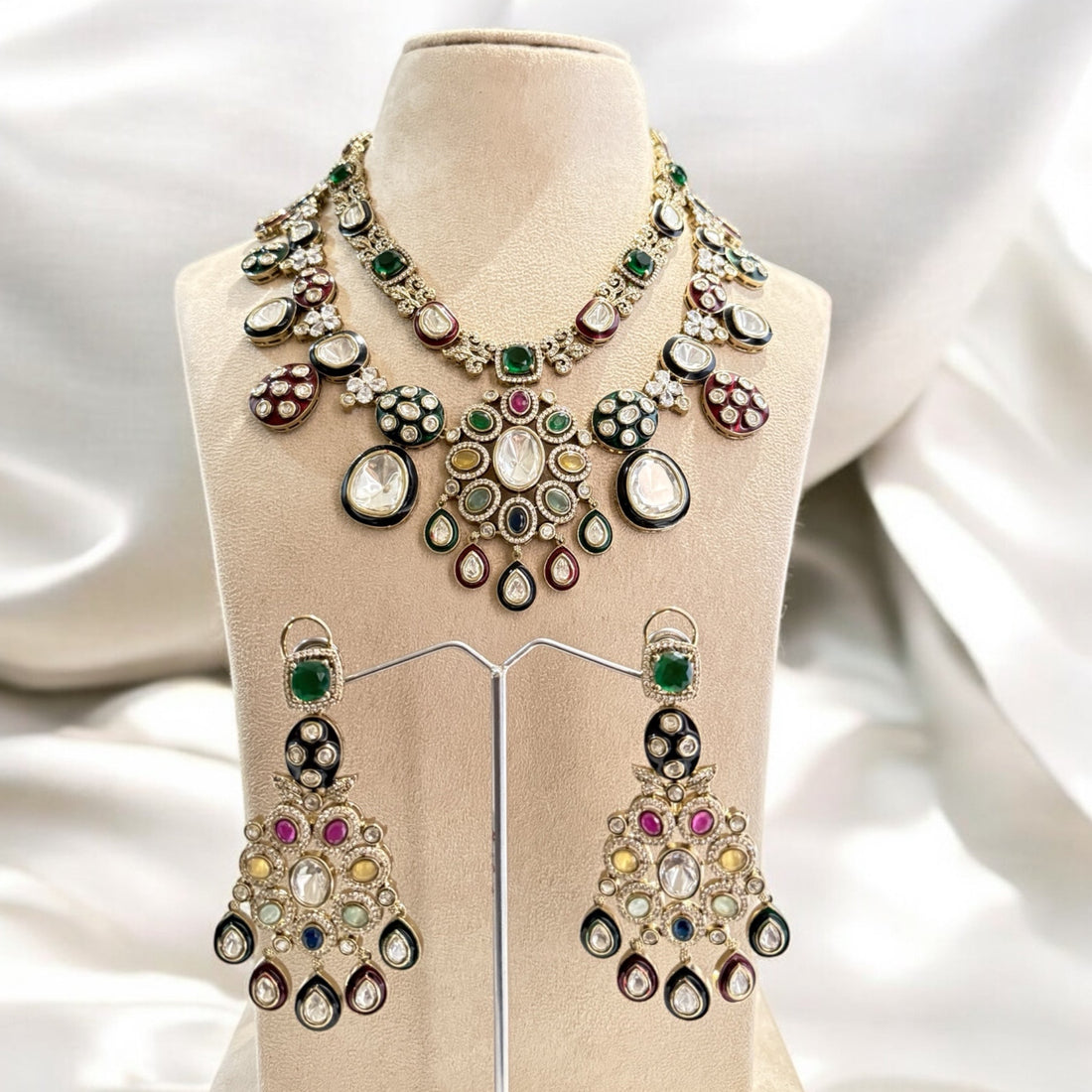 Nayra Multicolor Necklace Set - MIARAA