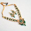 Aqua Green Minakshi Rajwadi Necklace Set