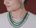 Kashvi Green Diamond Necklace Set - MIARAA