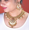 Kashvi Multicolor Rajwadi Necklace Set - MIARAA