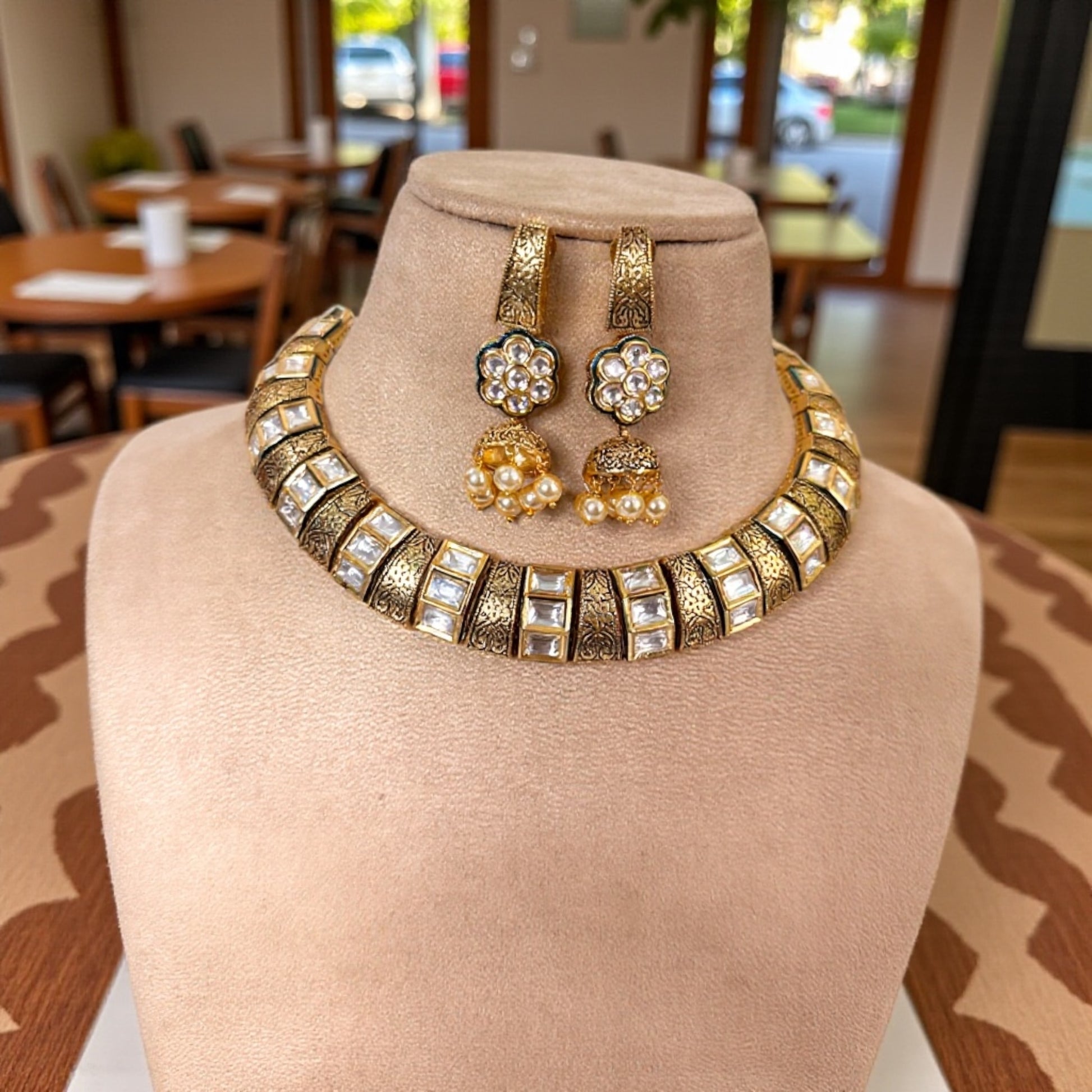 Ema Polki Kundan Necklace Set
