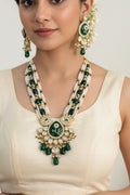 Green Anjali Rajwadi Necklace Set