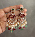 Mahira Moissanite Polki Statement Earrings - MIARAA