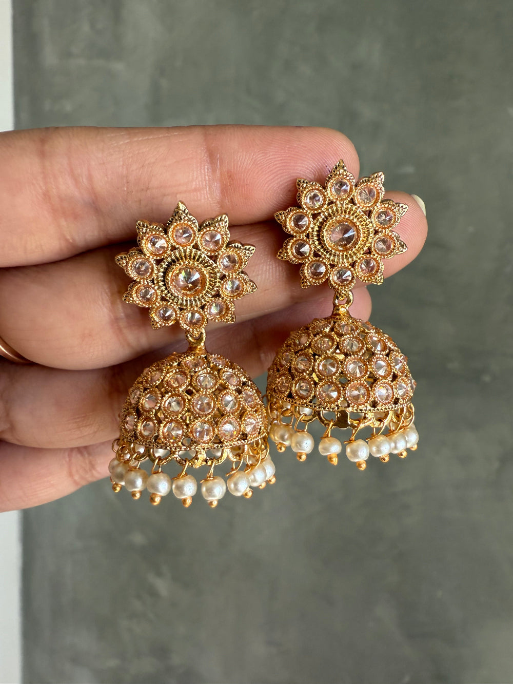 Ruhi Polki Jhumka Earrings - MIARAA