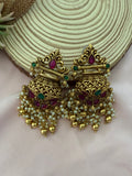 Mayaa Antique Gold Handi Style Earrings - MIARAA