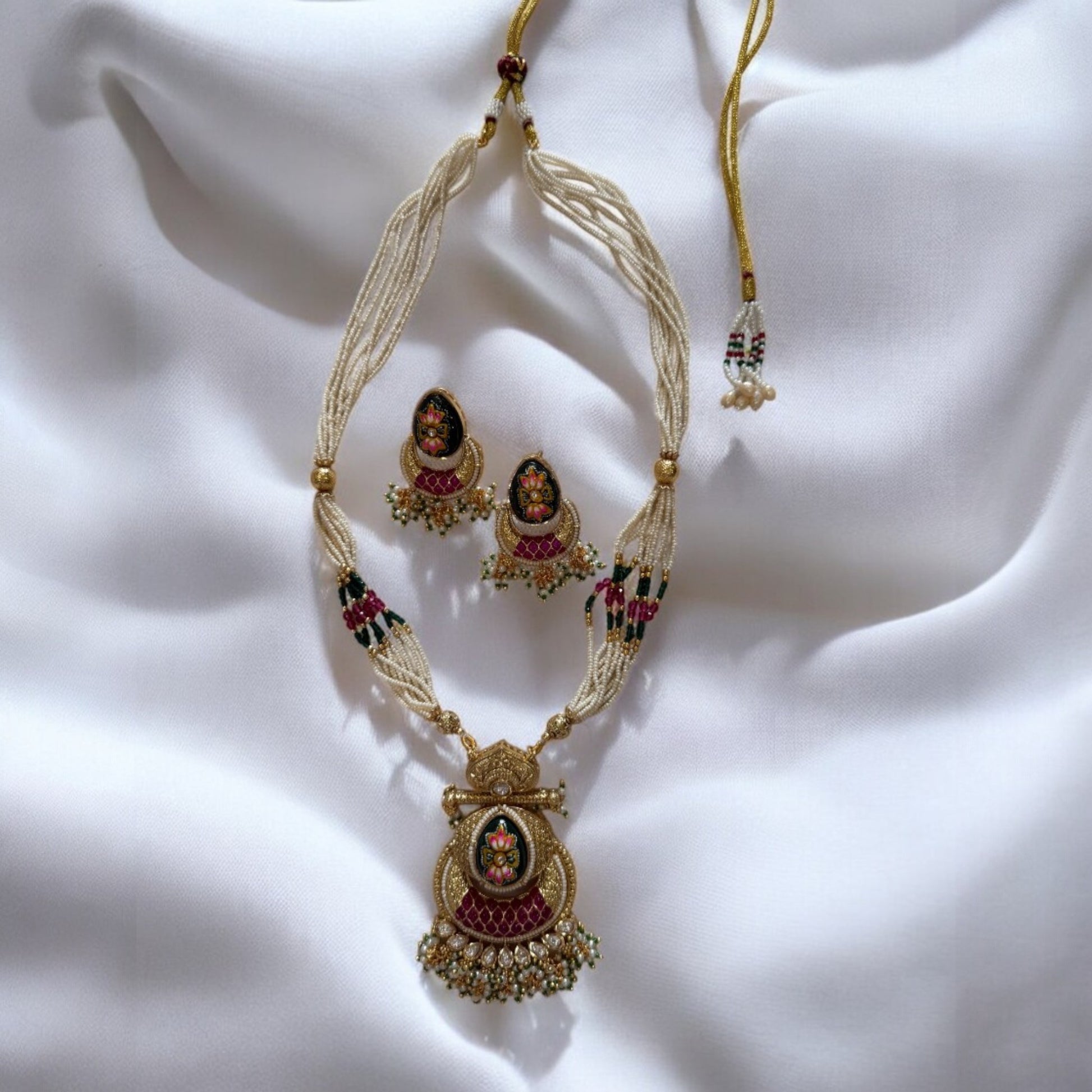 Ahalya Rajwadi Necklace Set - MIARAA
