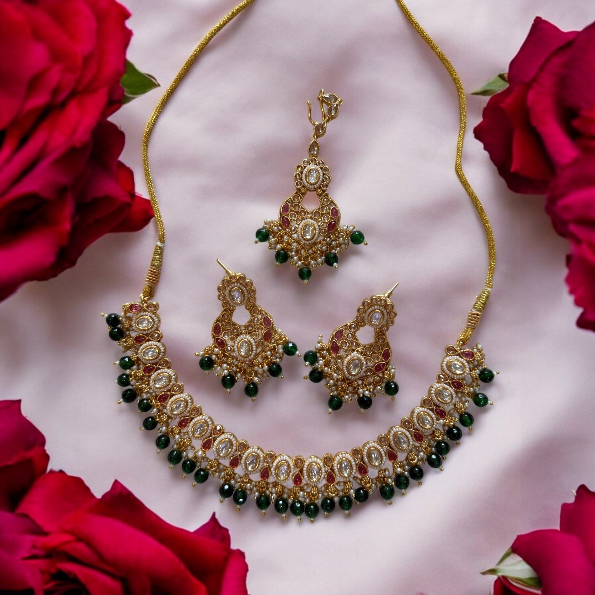 Gitanjali Rajwadi Necklace Set - MIARAA