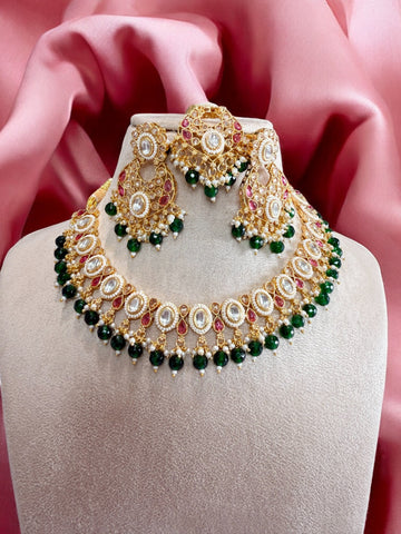 Gitanjali Rajwadi Necklace Set - MIARAA