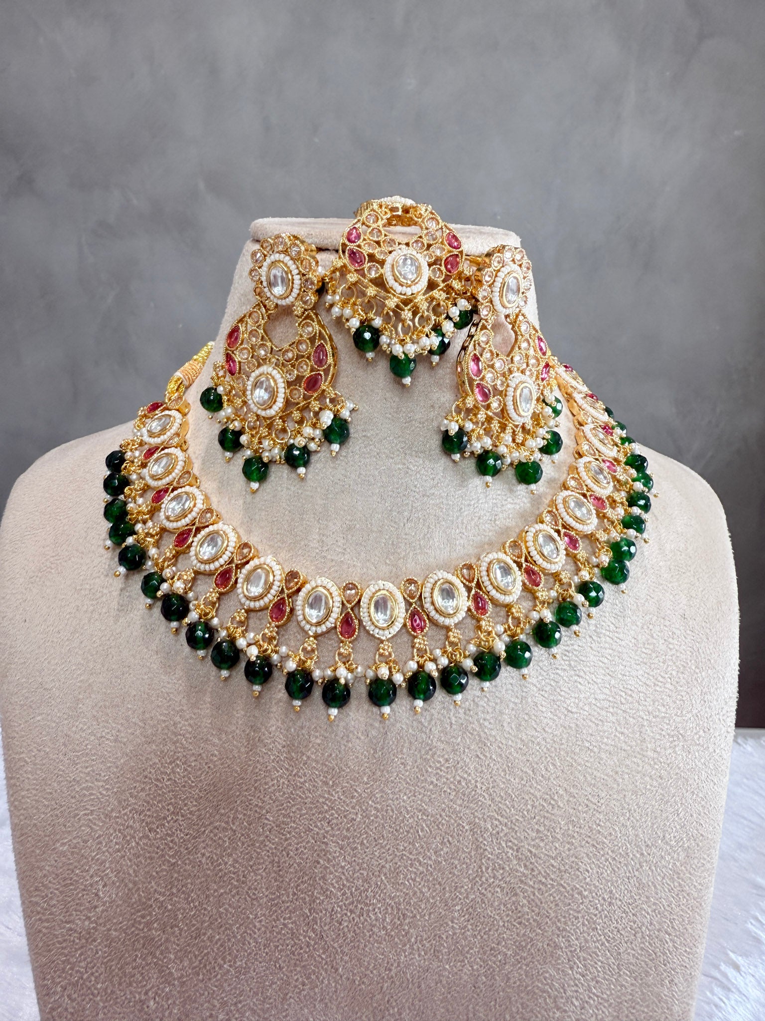 Gitanjali Rajwadi Necklace Set - MIARAA