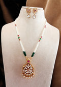 Multicolour Prachi Rajawadi Necklace Set - MIARAA