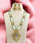 Multicolour Sakshi Rajwadi Necklace Set - MIARAA