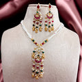 Multicolour Sampriti Jadau Necklace Set - MIARAA