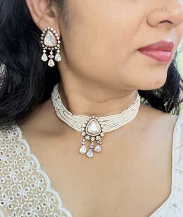 Reva Polki Necklace Set