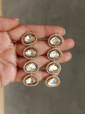 Moissanite Polki Hanging Earrings - MIARAA
