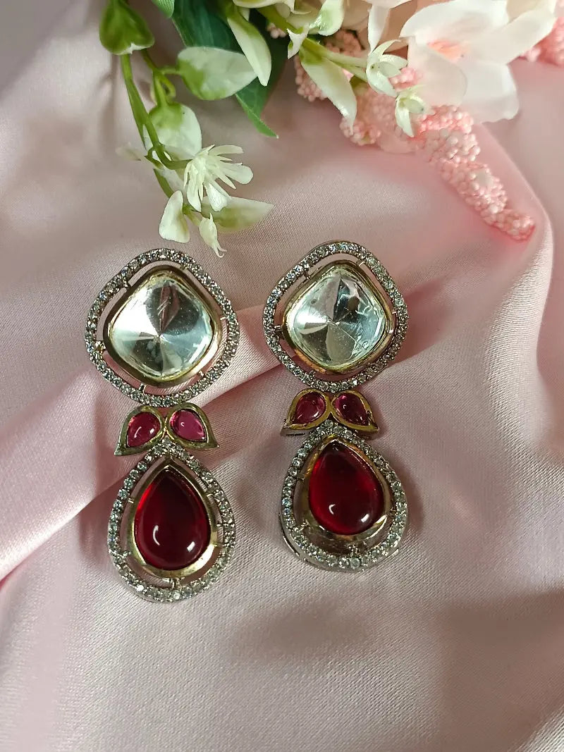 Red Diamond Earrings | Gemara Collection - MIARAA
