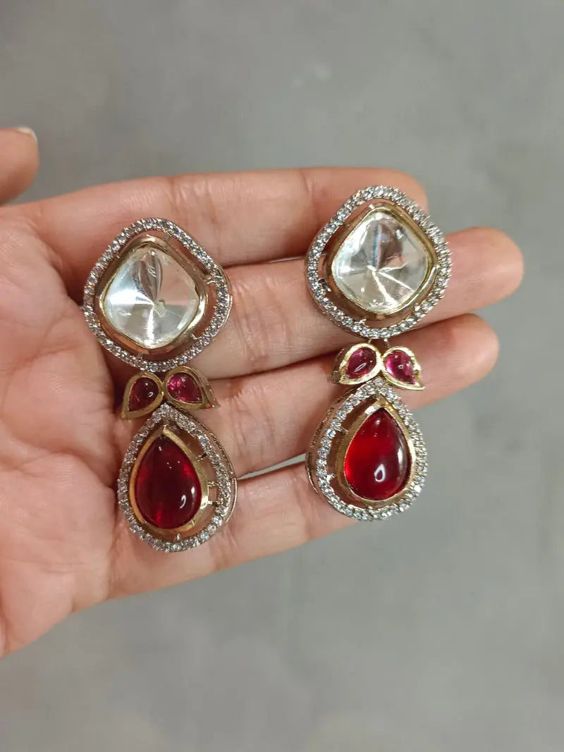 Red Diamond Earrings | Gemara Collection - MIARAA