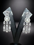Charvi Pearl Diamond Necklace Set - MIARAA