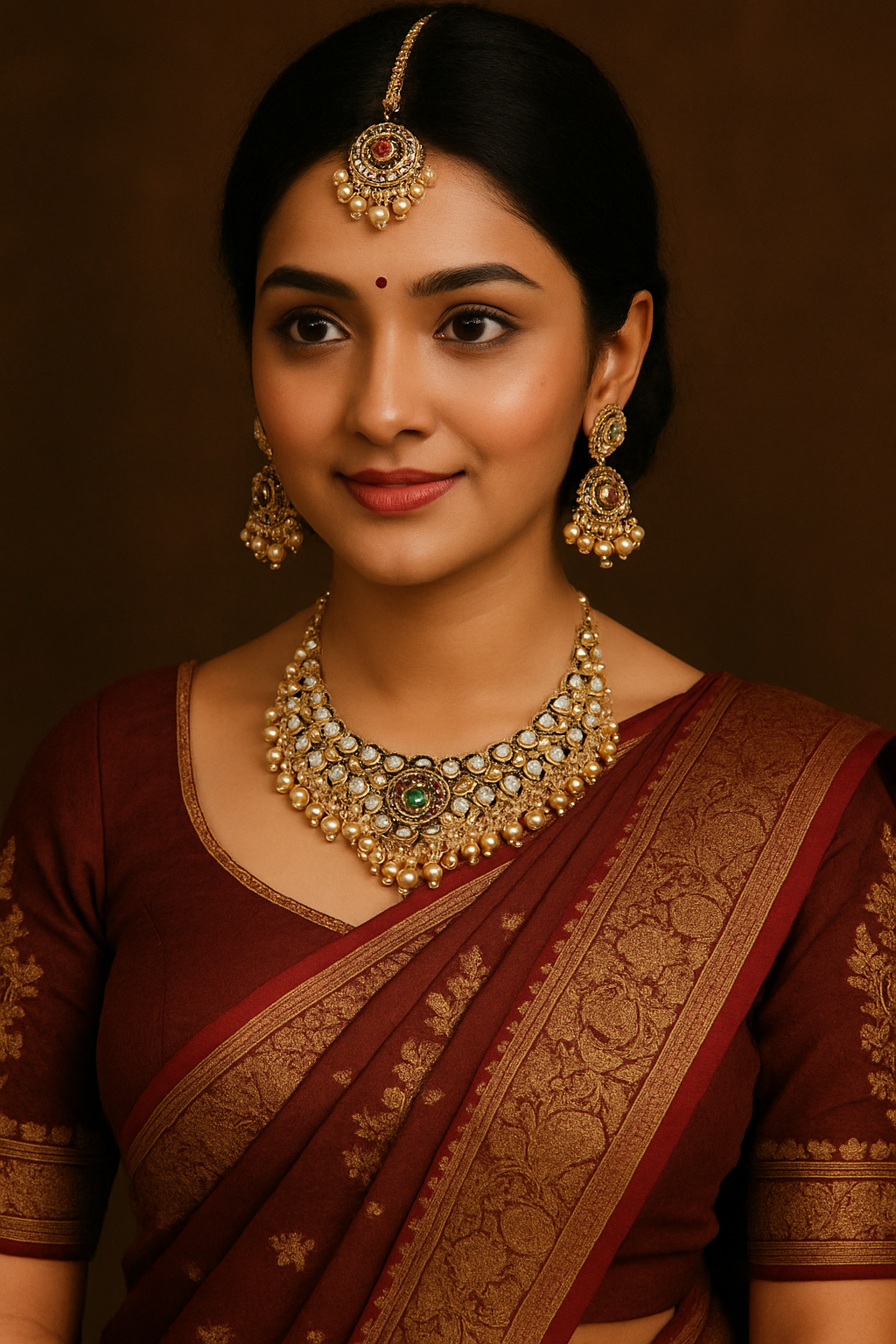 Indira Multicolor Polki Kundan Necklace Set