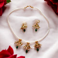 Multicolour Prakriti Jadau Necklace Set - MIARAA
