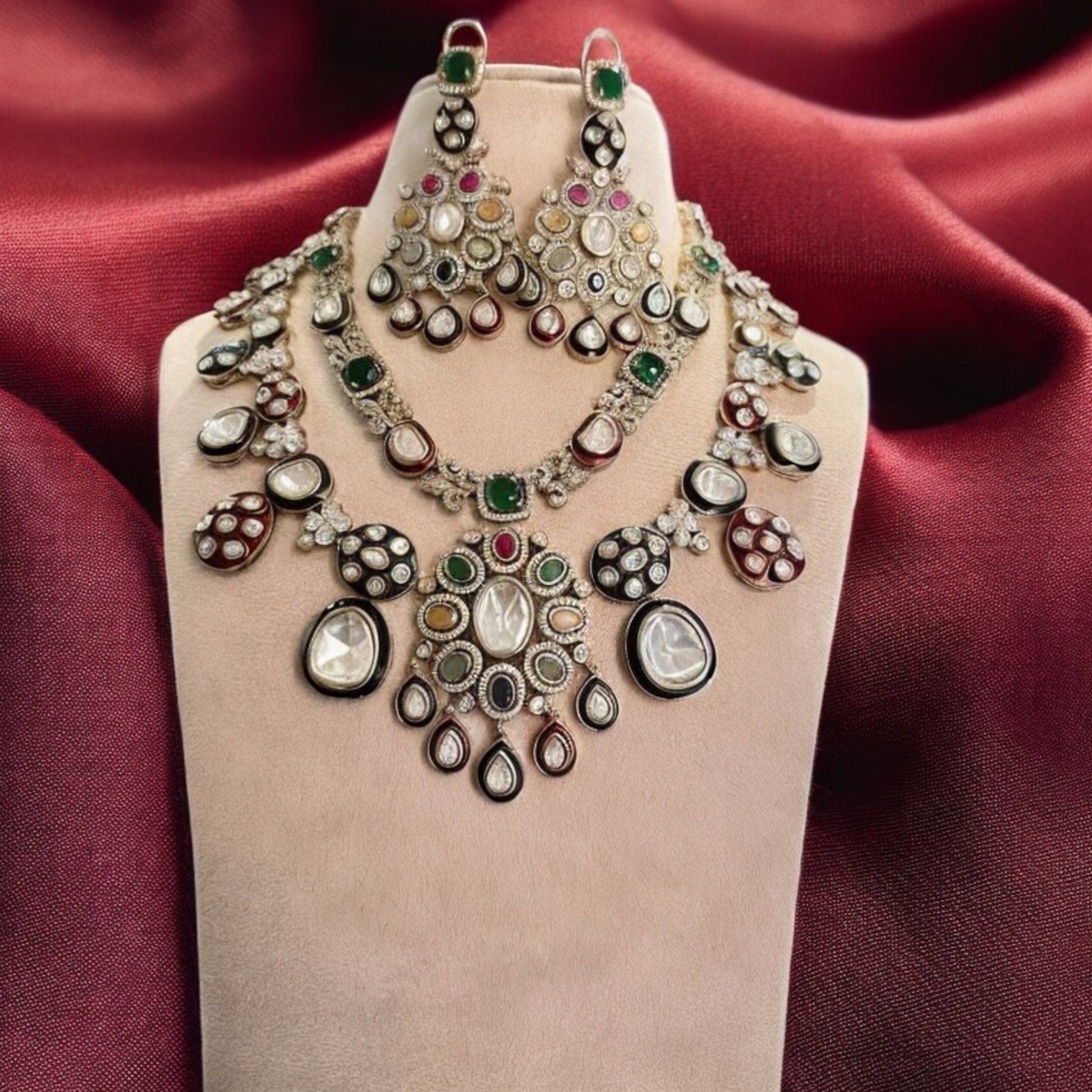 Nayra Multicolor Necklace Set - MIARAA