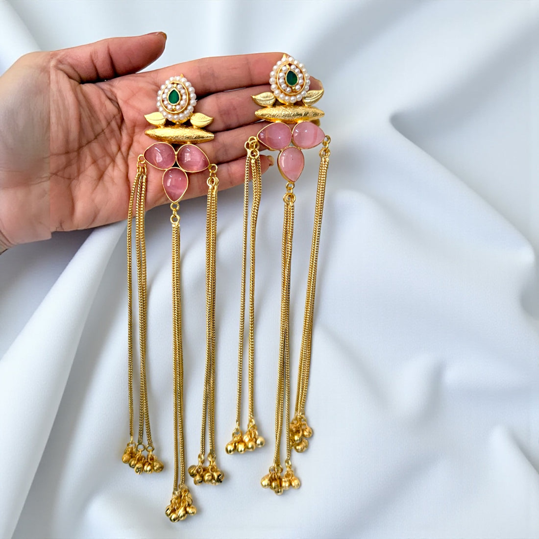 Miaraa Diya Kashmiri Long Earrings