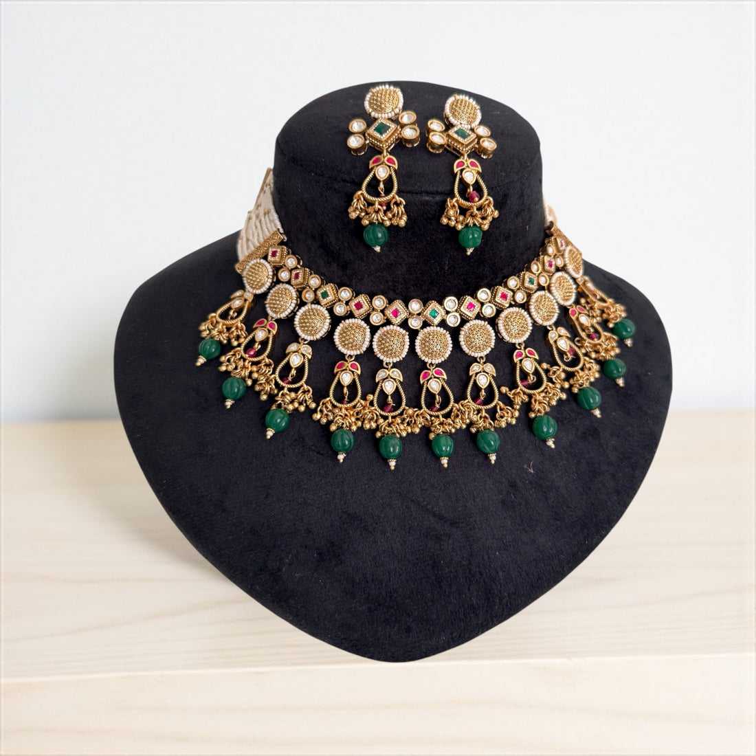 Multicolor Ashmi Rajwadi Necklace Set