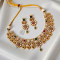 Multicolor Rashida Rajwadi Necklace Set