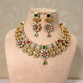 Multicolor Rashida Rajwadi Necklace Set