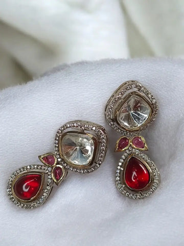 Red Diamond Earrings | Gemara Collection - MIARAA