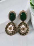 Sabyasachi Inspired Emerald Green Earrings - MIARAA