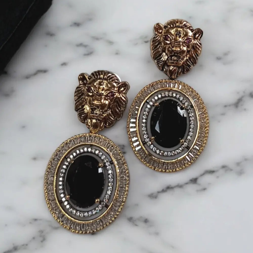 Sabyasachi Inspired Black Earrings - MIARAA