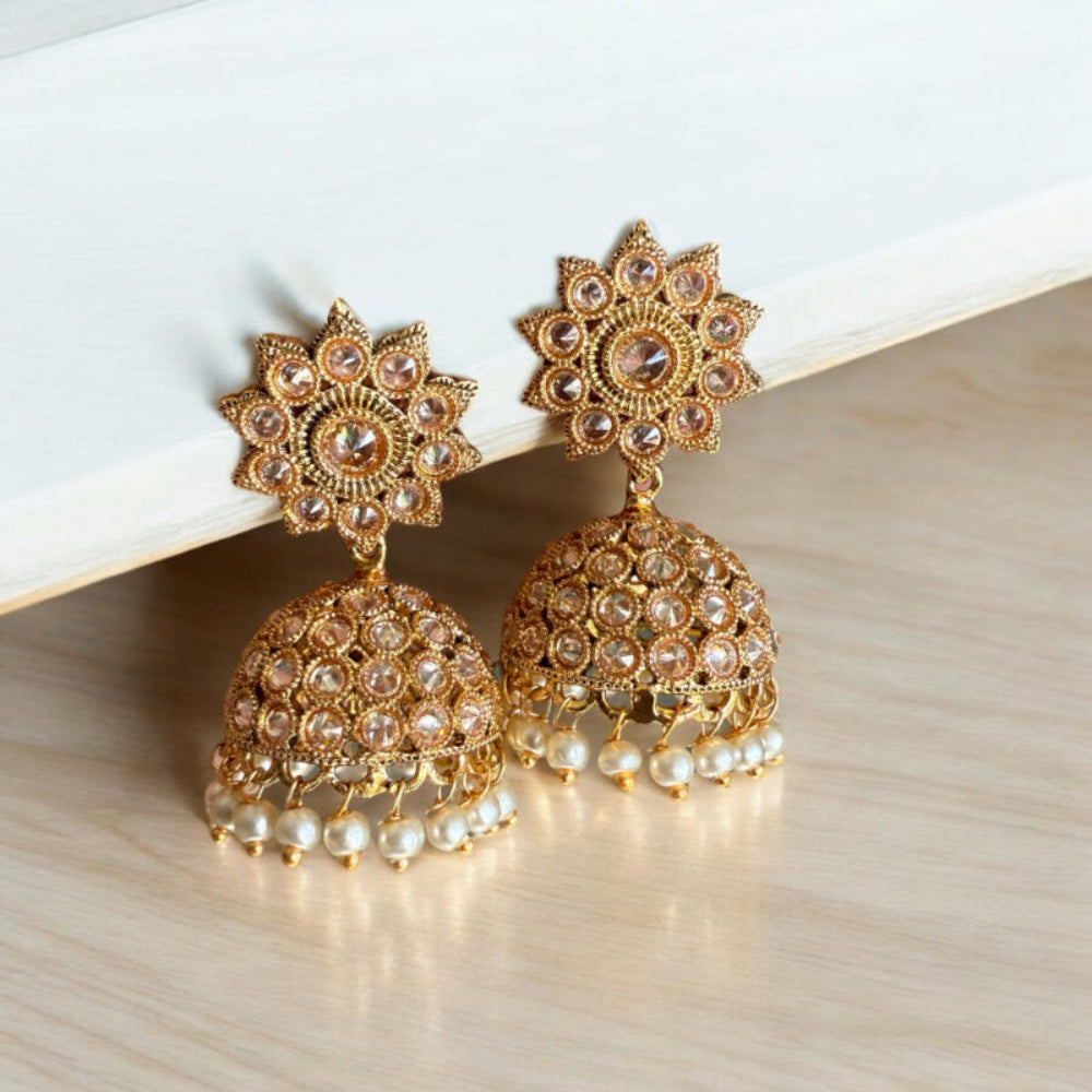 Ruhi Polki Jhumka Earrings - MIARAA
