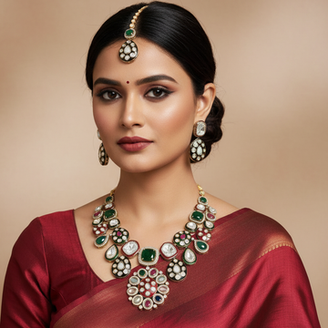 Nayra Multicolor Stone Necklace Set