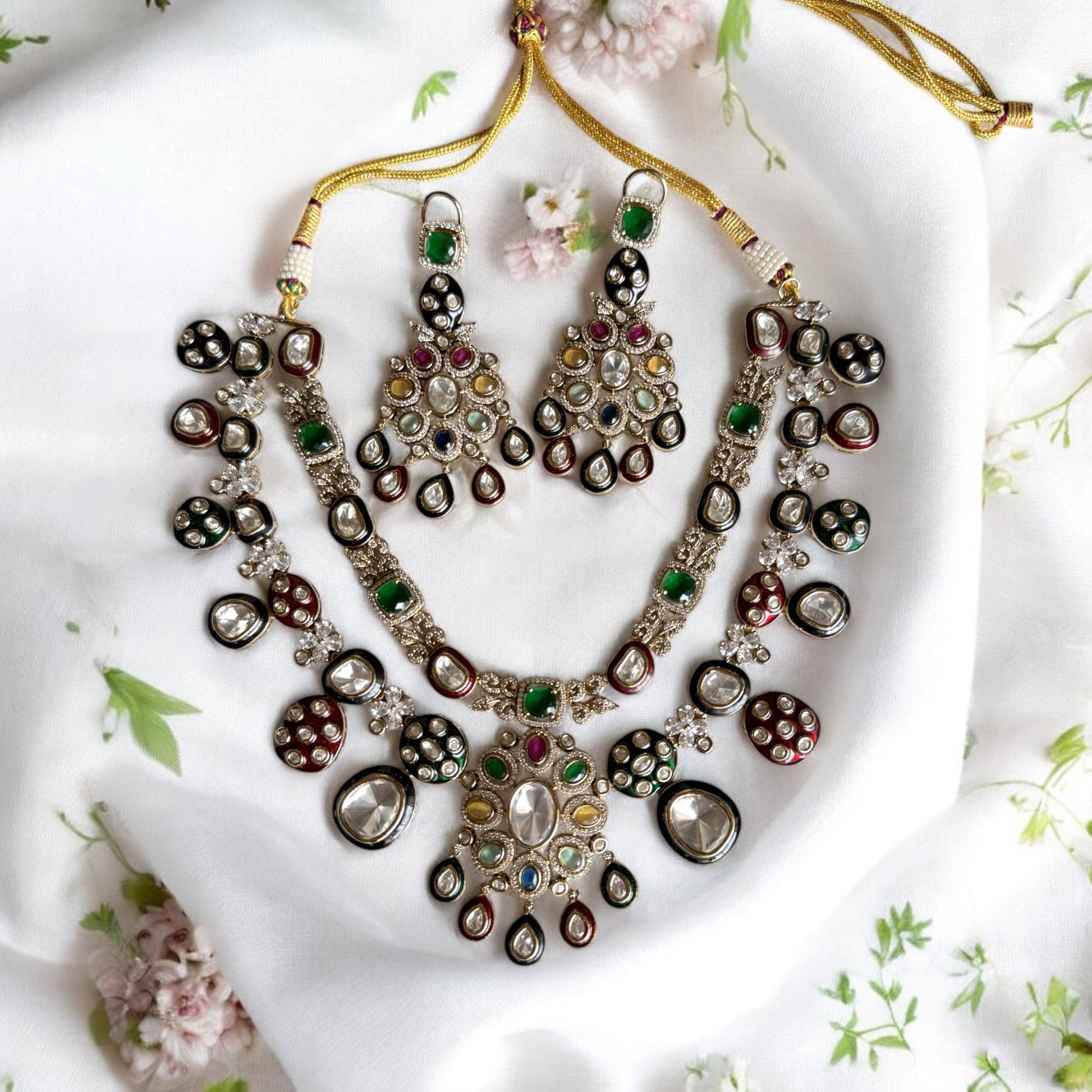 Nayra Multicolor Necklace Set - MIARAA