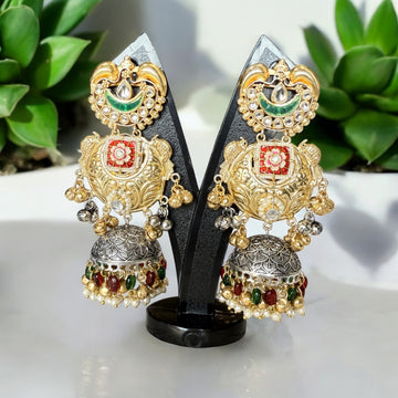 Savitri Brass Earrings - MIARAA