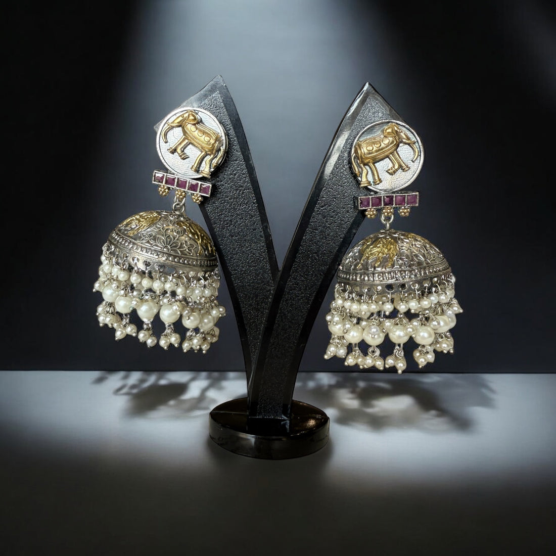Anuradha Brass Earrings - MIARAA