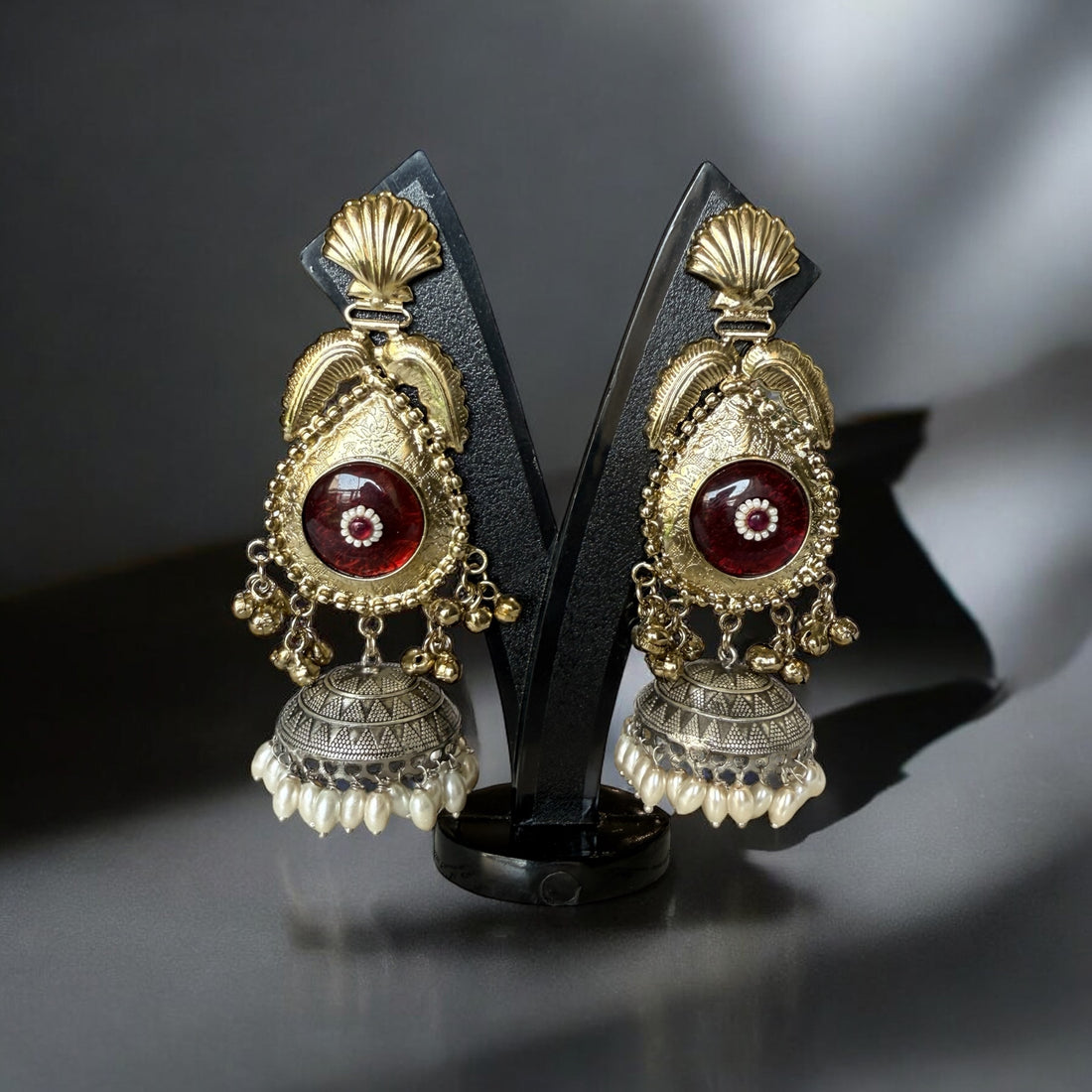 Nirali Brass Earrings - MIARAA