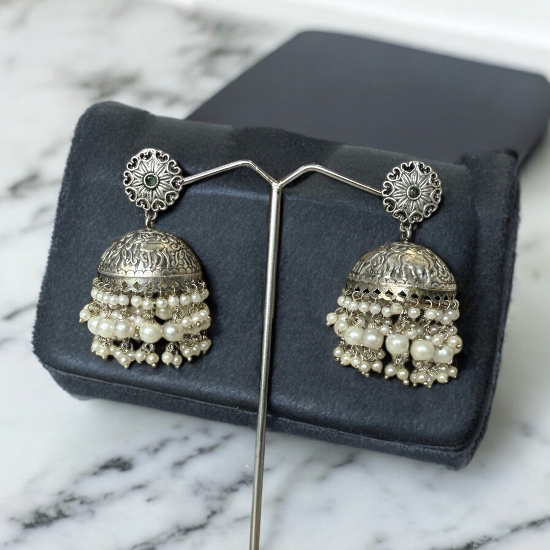 Mahima Brass Earrings - MIARAA