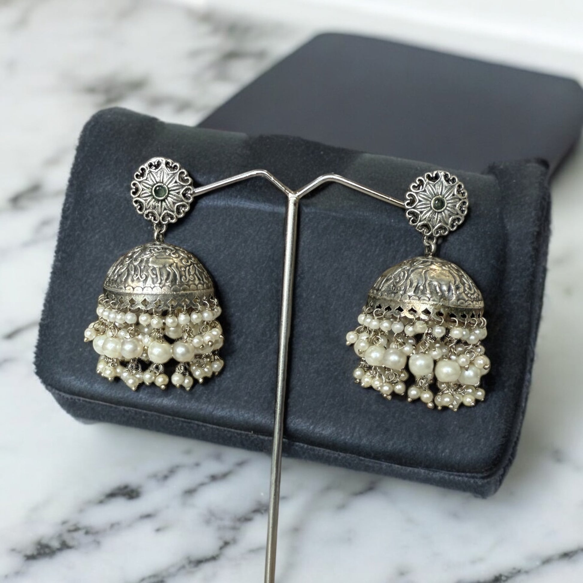 Mahima Brass Earrings - MIARAA
