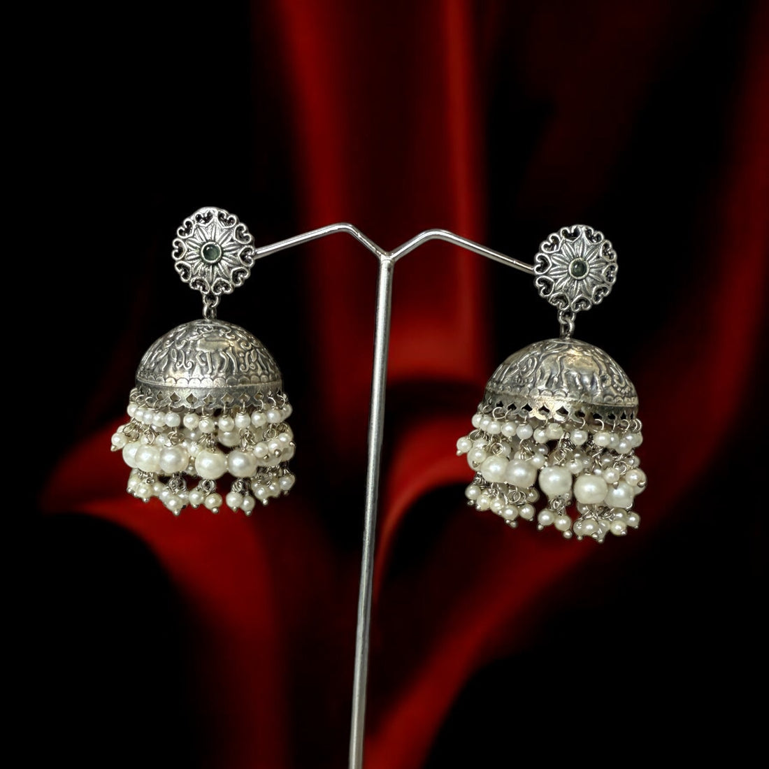 Mahima Brass Earrings - MIARAA