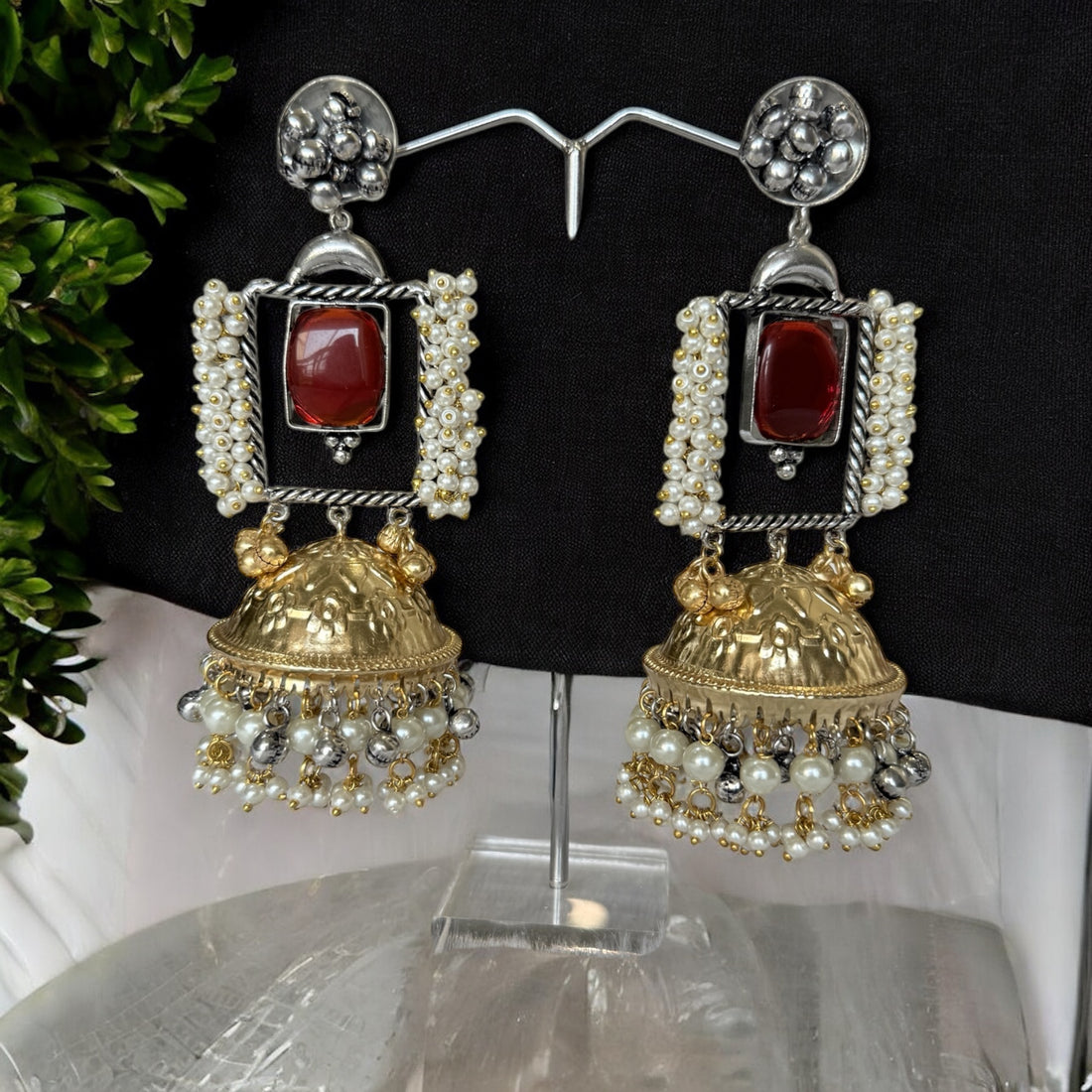 Amrit Brass Earrings - MIARAA