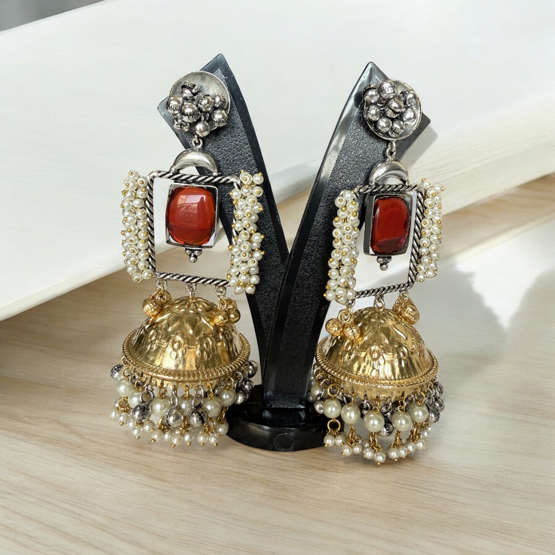 Amrit Brass Earrings - MIARAA