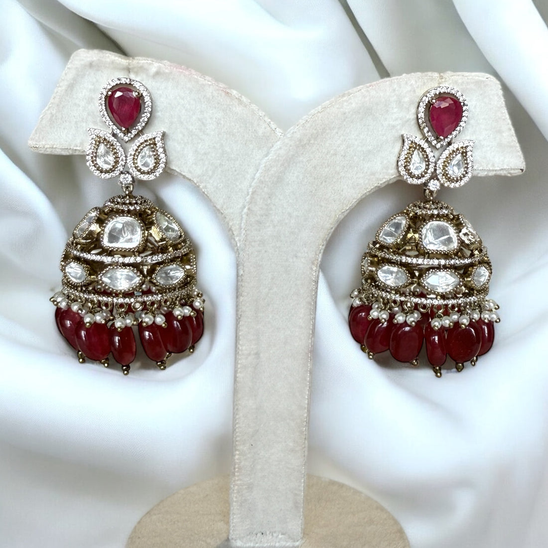 Kritika Ruby Pink Polki Necklace Set