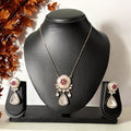 Suhana Ruby Pink Necklace Set - MIARAA