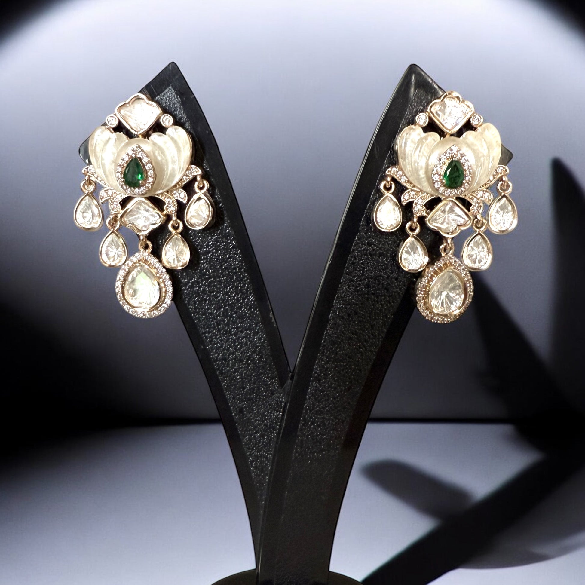 Sharvani Green Necklace Set - MIARAA