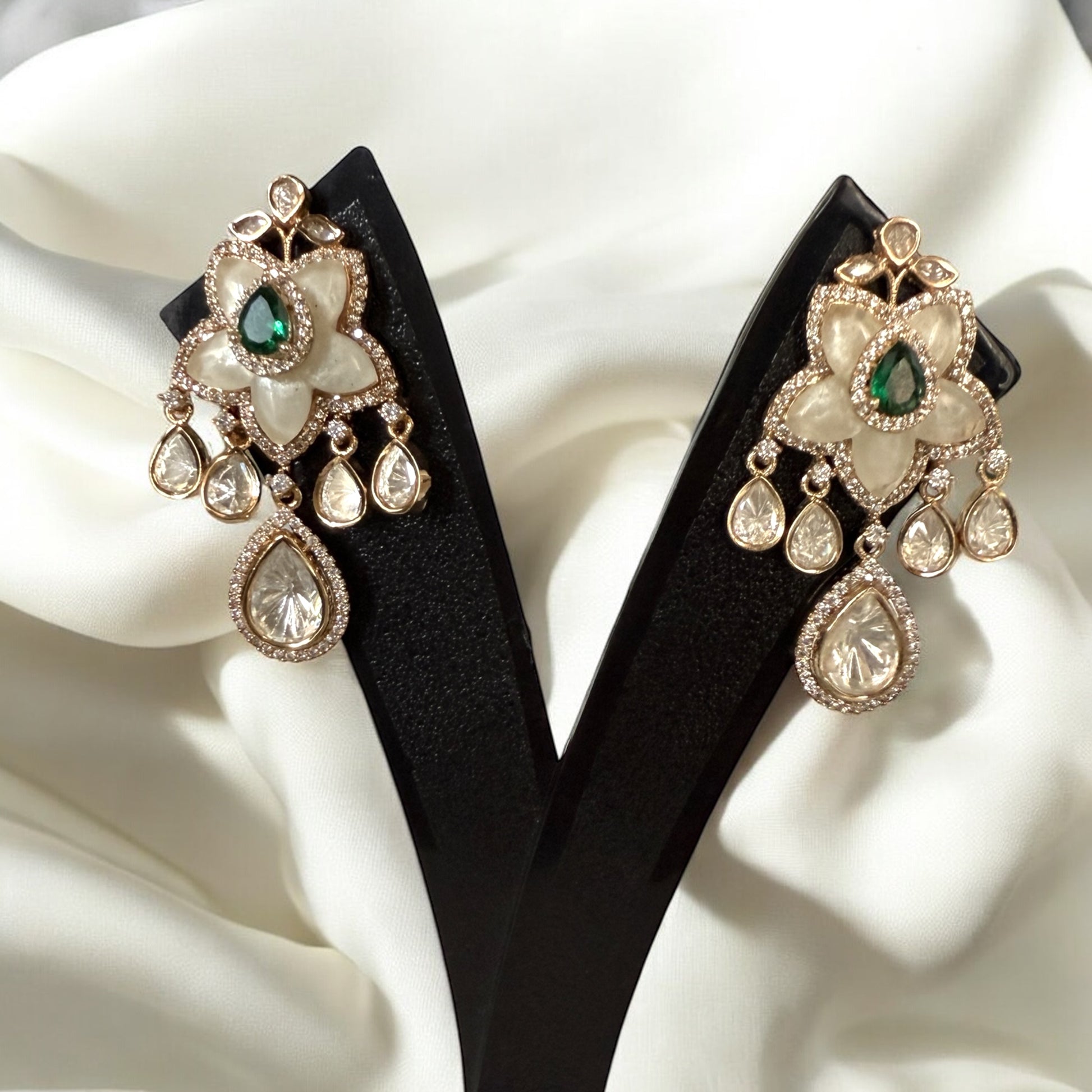 Vaidehi Green Necklace Set - MIARAA