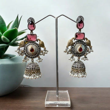 Samriddhi Brass Earrings-Rani