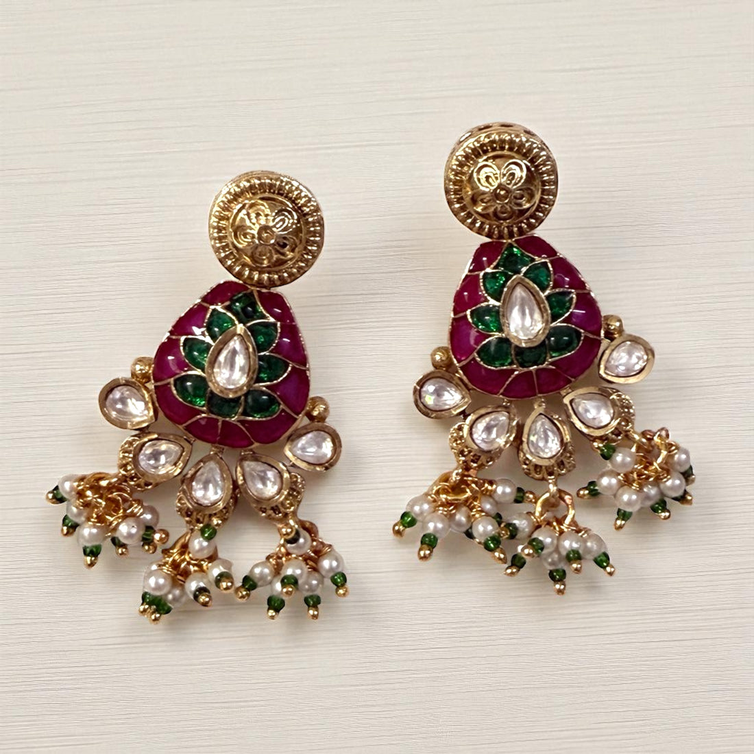 Multicolor Pritha Antique Rajwadi Necklace Set