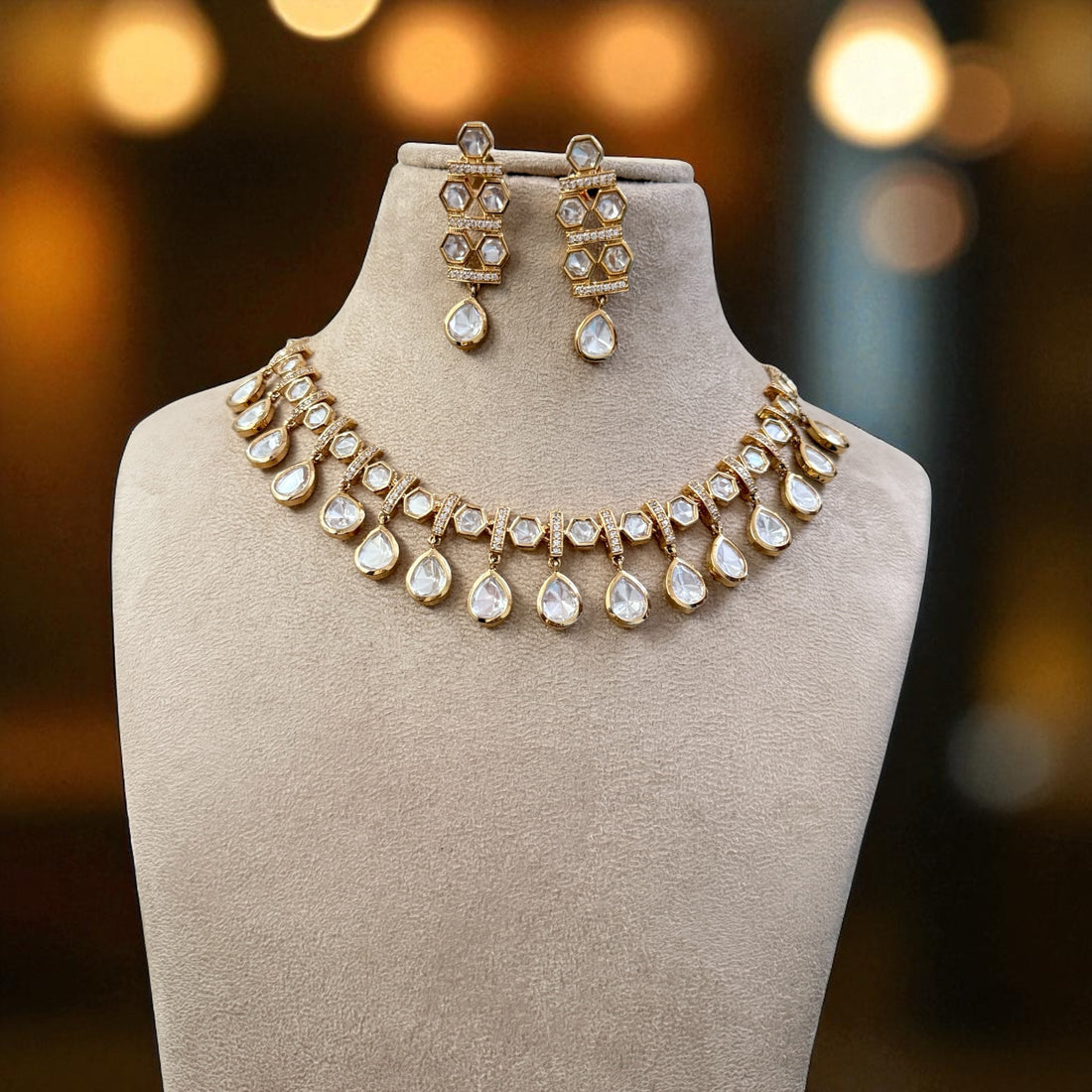 Ananya Multicolor Polki Kundan Necklace Set